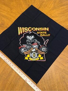 Vintage Harley Davidson HOG Rally Bandana Lot Sturgis Wisconsin Illinois 90s